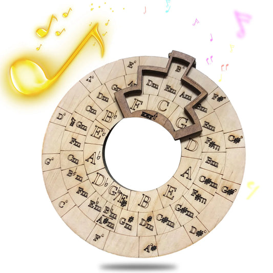 Wooden Musical Tool Circle of Fifths Wheel Musical Educational Tool